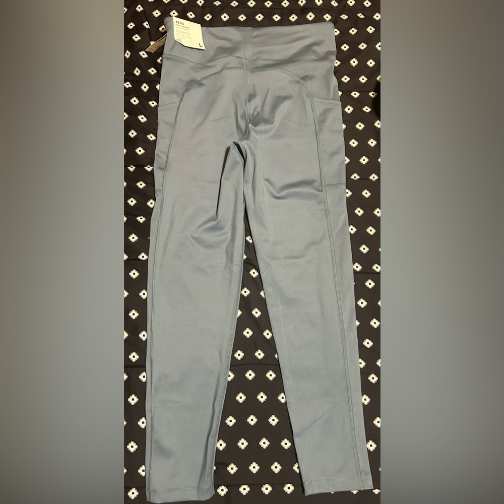 NWT- Aeropostale Blue leggings- high rise w/ pockets- size large - Picture 5 of 11